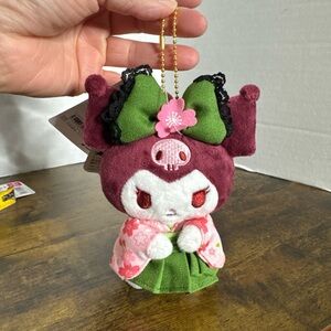 Sanrio Character Kuromi Mascot Chain (Matcha Kimono) Plush Doll New Japan